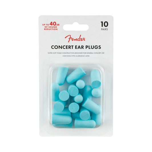 Fender 0990541004 Concert Ear Plugs (10 Pair), Daphne Blue