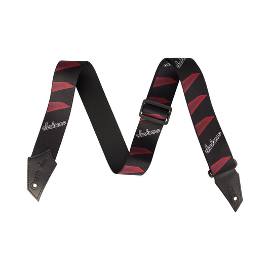 Jackson 2994323004 Strap with Headstock Pattern, Black/Red