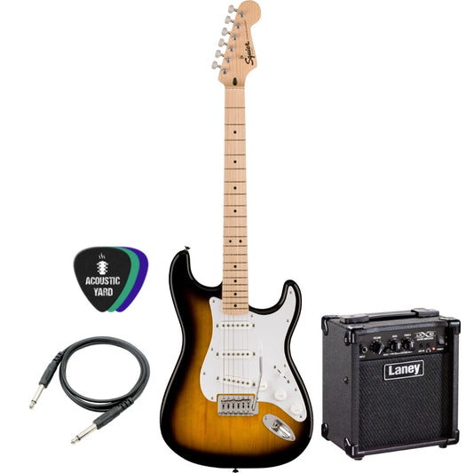 Fender's Squier Sonic Stratocaster Electric Guitar Bundle