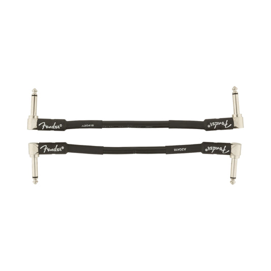 Fender 0990820023 Professional Series Instrument Cable 2-Pack, Angle/Angle, 6", Black
