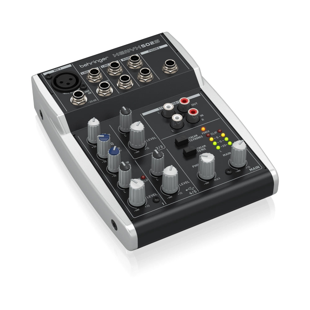 Behringer XENYX 502S Analog 5-Input Mixer with USB Streaming Interface