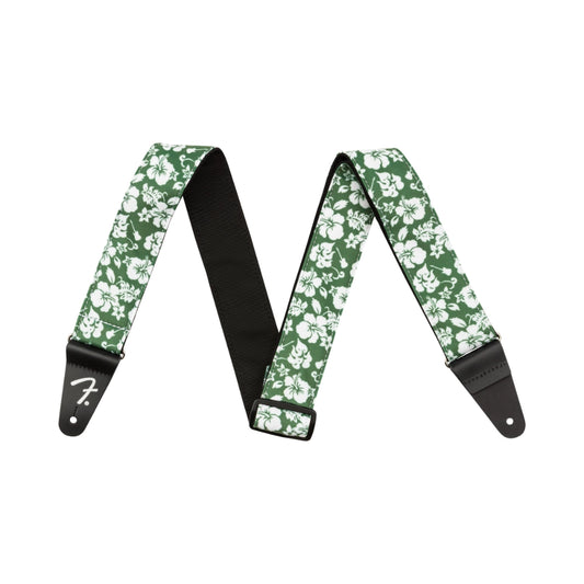 Fender 0990719049 Hawaiian Strap, 2", Green Floral