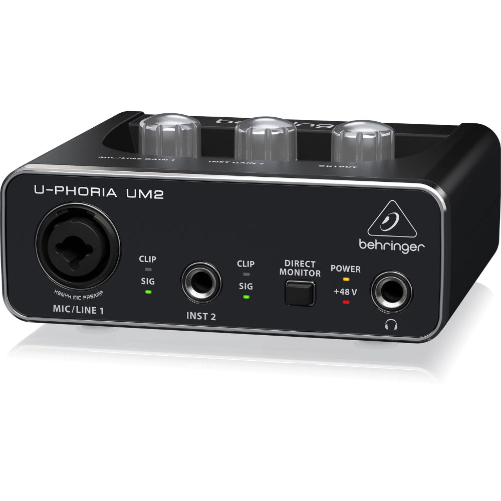 Behringer UM2 Audiophile 2x2 USB Audio Interface with XENYX Mic Preamplifier