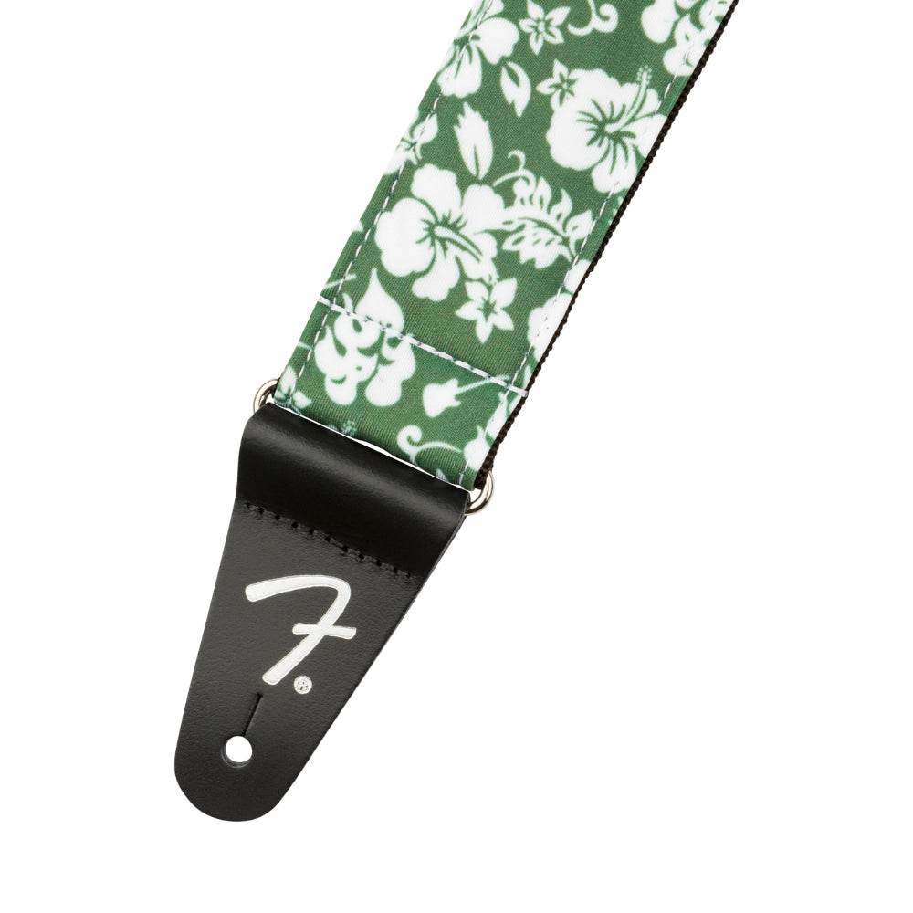 Fender 0990719049 Hawaiian Strap, 2", Green Floral