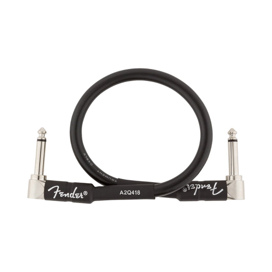 Fender 0990820057 Professional Series Instrument Cables, Angle/Angle, 1', Black