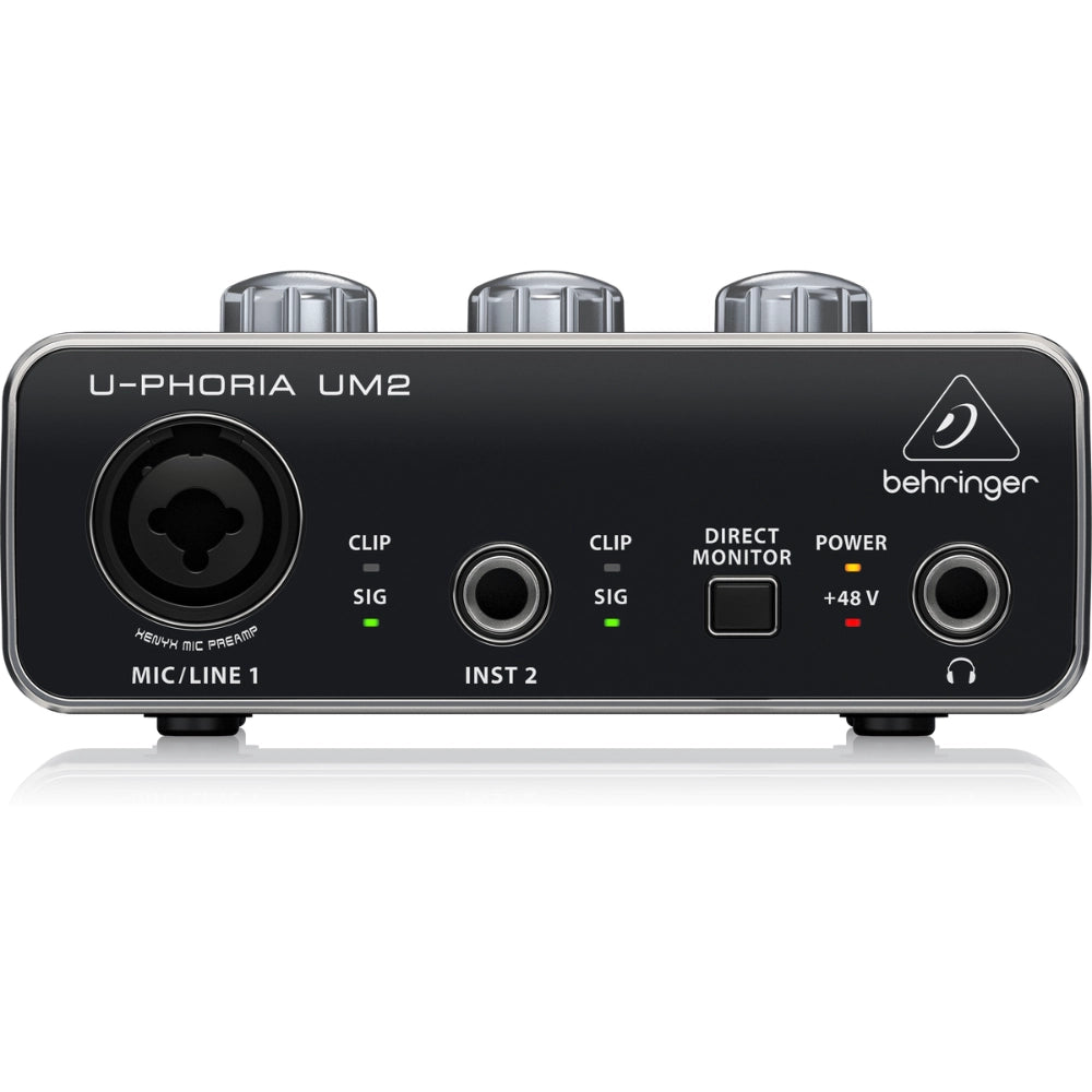 Behringer UM2 Audiophile 2x2 USB Audio Interface with XENYX Mic Preamplifier