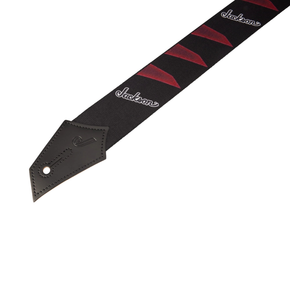 Jackson 2994323004 Strap with Headstock Pattern, Black/Red