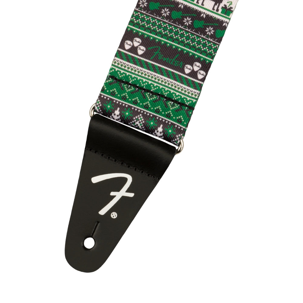 Fender 0990662021 Ugly Xmas Sweater Strap, Green Fair Isle