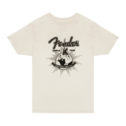 Fender World Tour T-Shirt, Vintage White (Multiple Sizes Available)