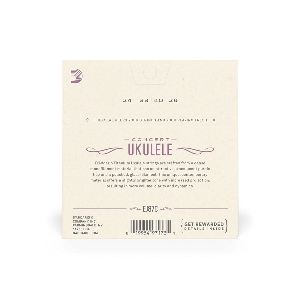 D'Addario Concert Ukulele Strings Set EJ87C