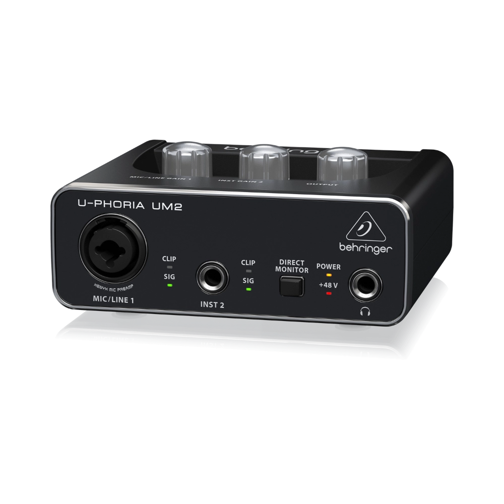 Behringer UM2 Audiophile 2x2 USB Audio Interface with XENYX Mic Preamplifier