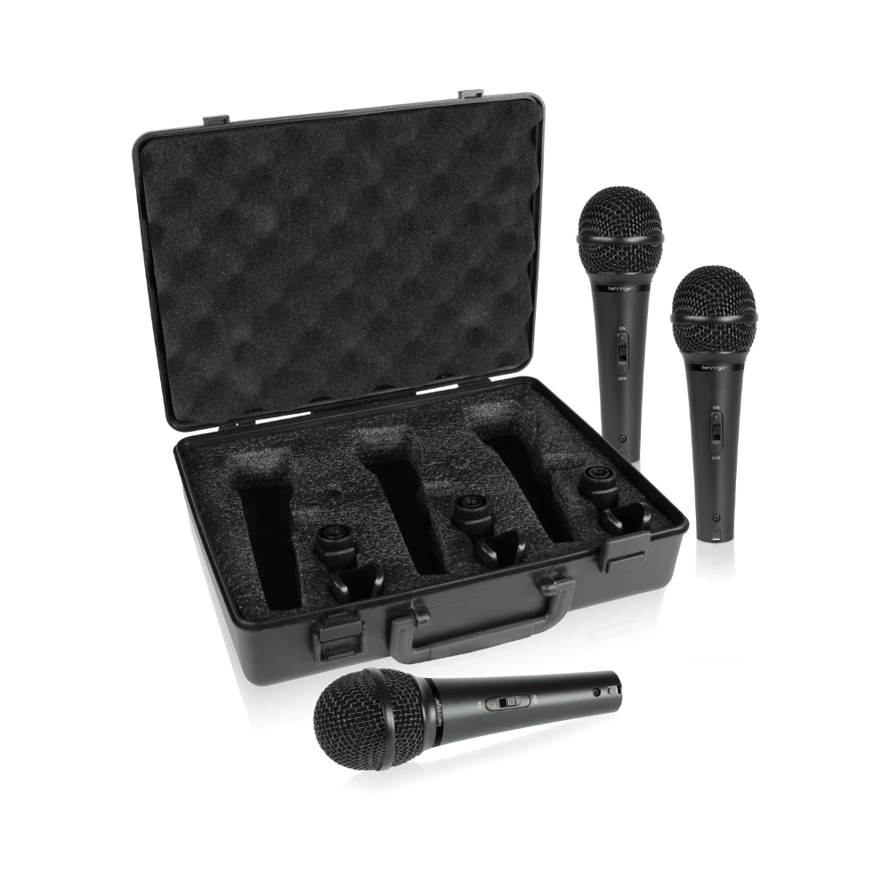 Behringer XM1800S 3 Dynamic Cardioid Vocal and Instrument Microphones (Set of 3)