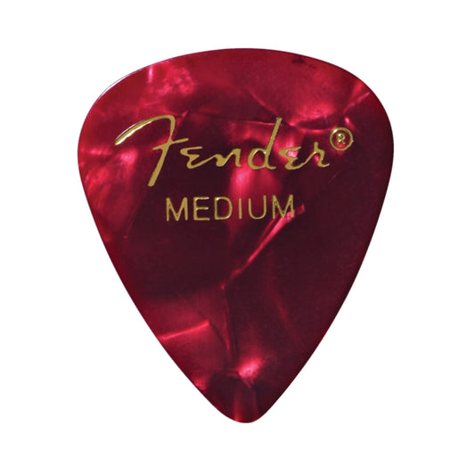 Fender Premium Celluloid 351 Shape Picks, Medium, Red Moto