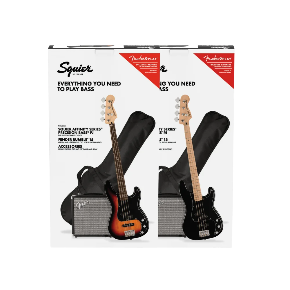 Fender's Squier Affinity Series Precision Bass PJ Pack (Multiple Colors Available)