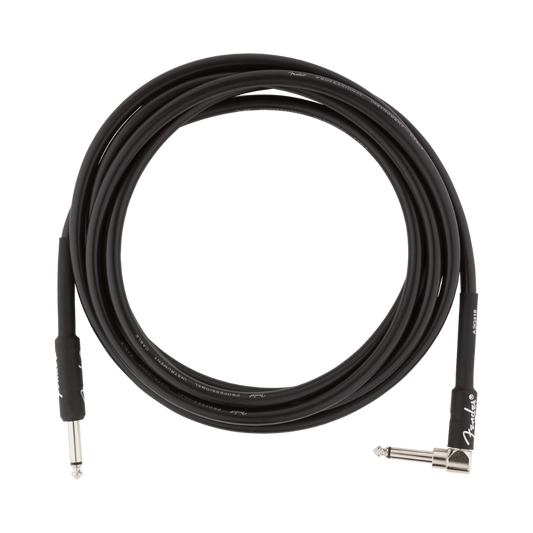 Fender 0990820025 Professional Series Instrument Cable, Straight-Angle, 10', Black