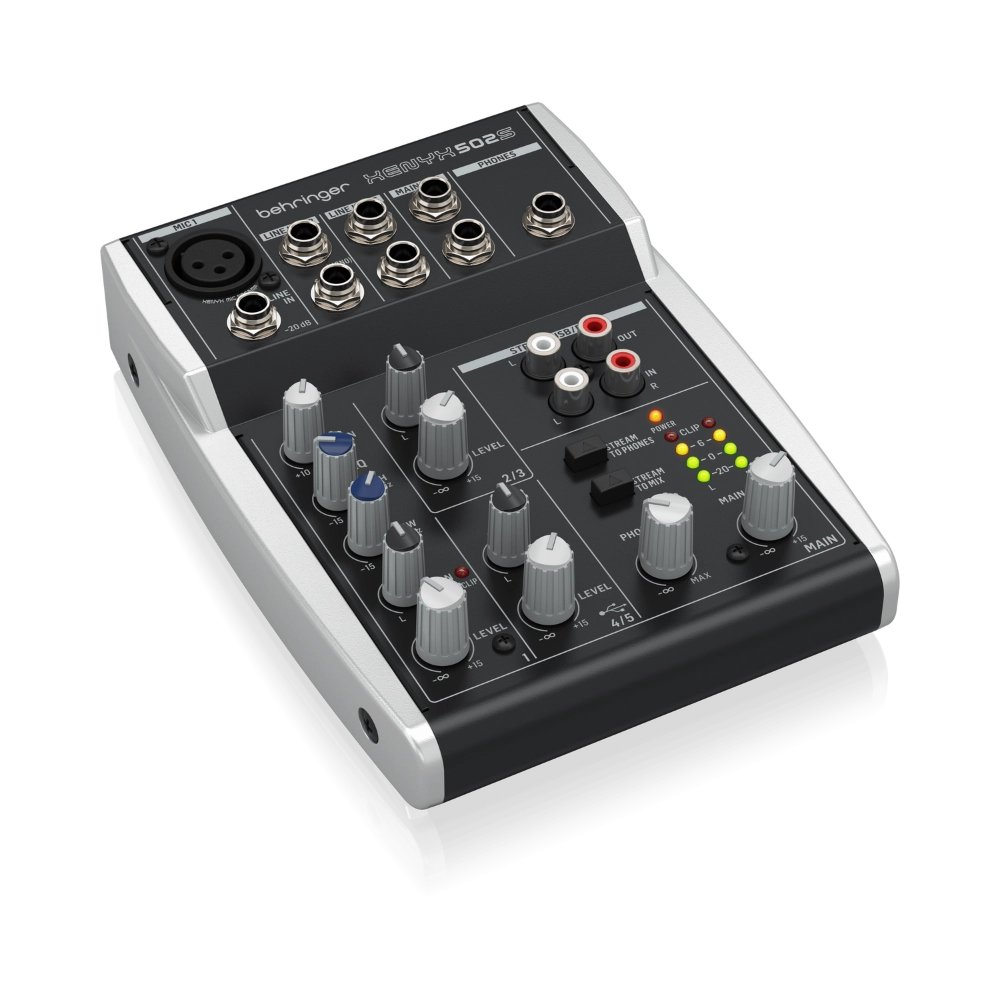 Behringer XENYX 502S Analog 5-Input Mixer with USB Streaming Interface