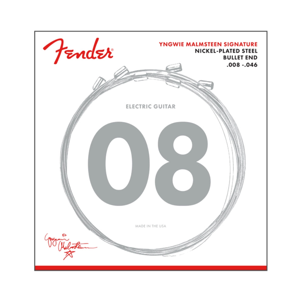Fender 0733250600 Yngwie Malmsteen Signature Electric Guitar Strings, .008-.046 Gauges, Nickel-Plated Steel