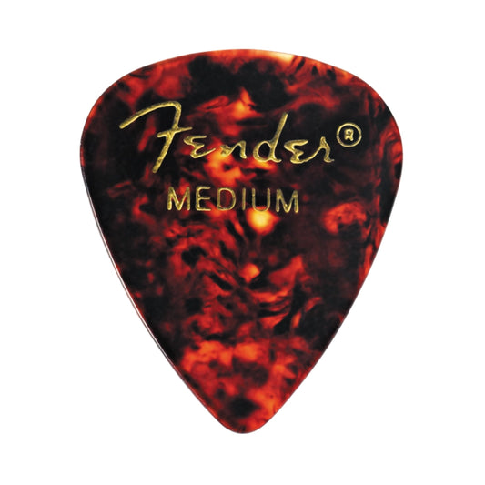 Fender Classic Celluloid Pick, Tortoise Shell, 351 Shape, Medium