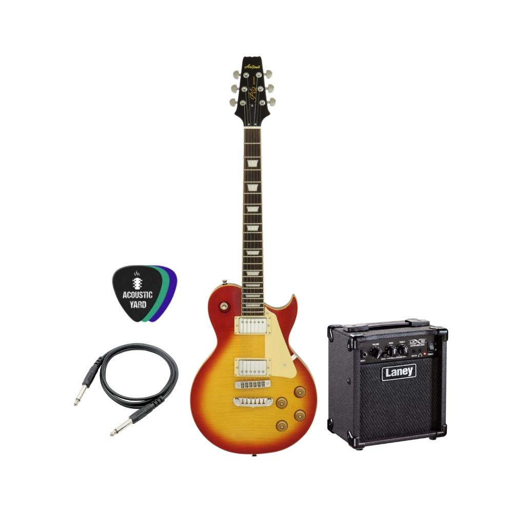 Aria PE-350STD Les-Paul Electric Guitar Bundle