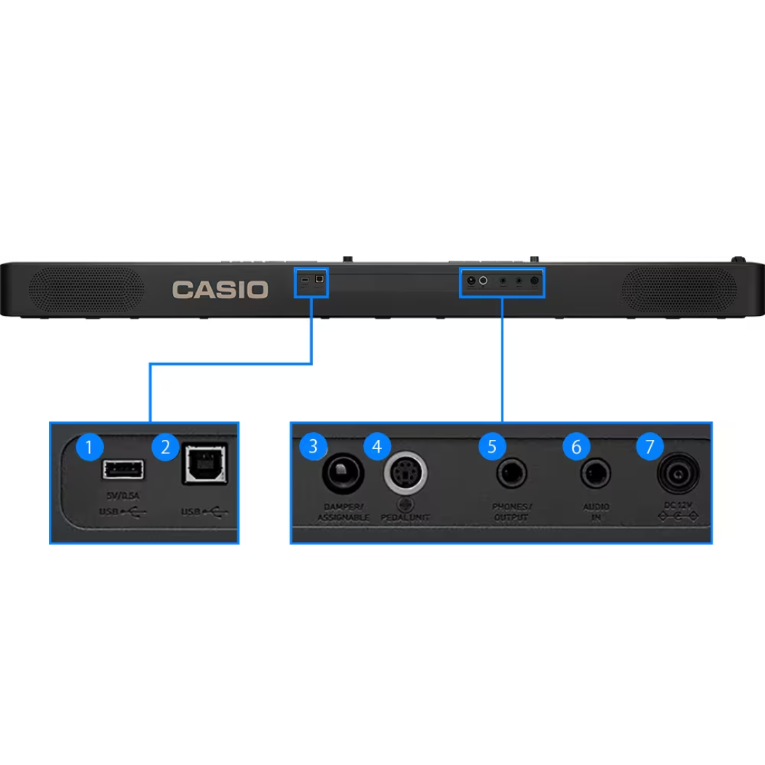 CDP-S360BK Casio piano keyboard with stand