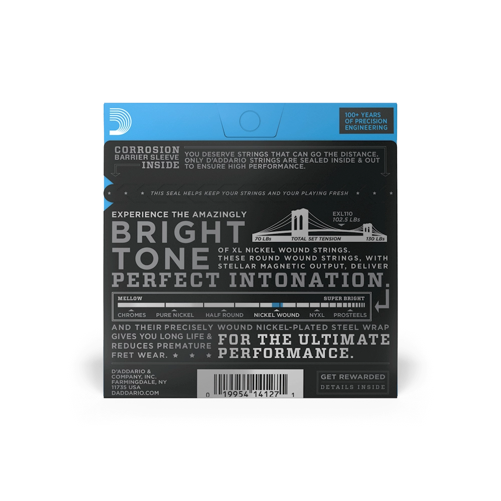 D'Addario 10-46 Regular Light Electric Guitar Strings EXL110