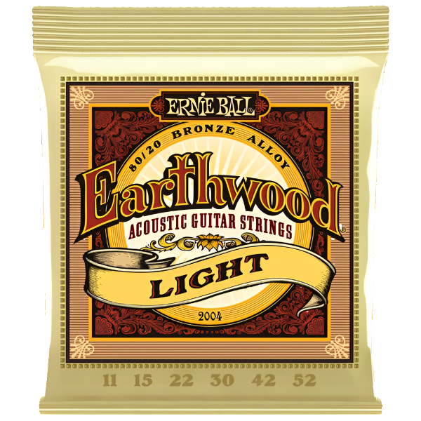 Ernie Ball 2004 Earthwood 80/20 Bronze Acoustic Guitar Strings - .011-.052 Light