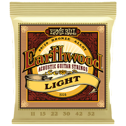 Ernie Ball 2004 Earthwood 80/20 Bronze Acoustic Guitar Strings - .011-.052 Light