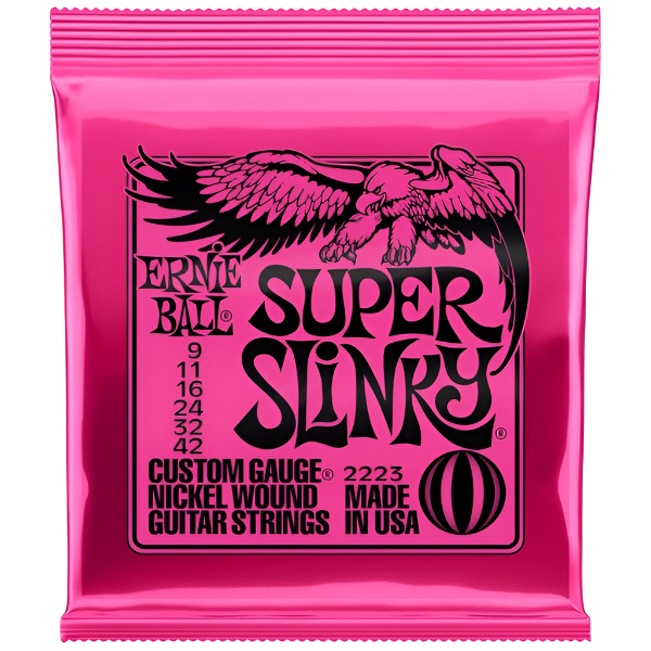 Ernie Ball 2223 Super Slinky Nickel Wound Electric Guitar Strings - .009-.042