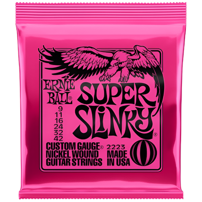 Ernie Ball 2223 Super Slinky Nickel Wound Electric Guitar Strings - .009-.042