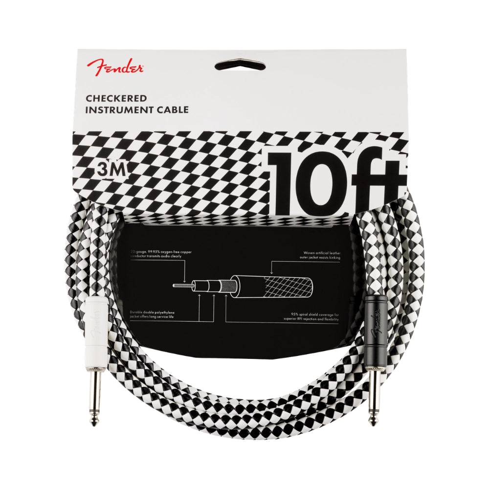 Fender 0990810288 Pro 10' Checkboard Instrument Cable
