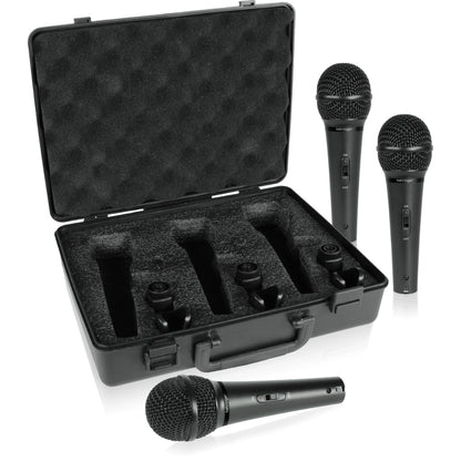 Behringer XM1800S 3 Dynamic Cardioid Vocal and Instrument Microphones (Set of 3)