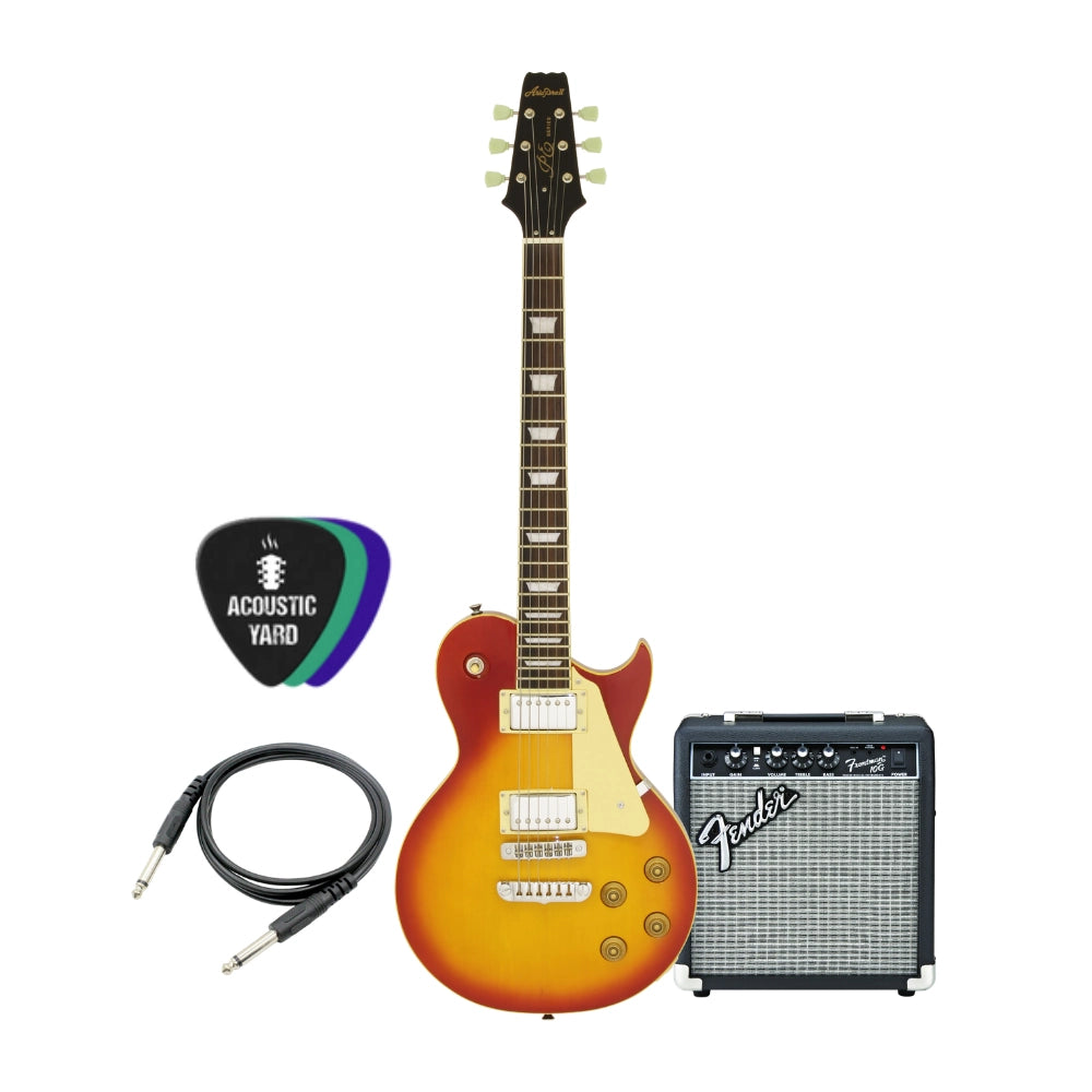 Aria Pro PE-350STD & Fender Frontman 10G Electric Guitar Bundle