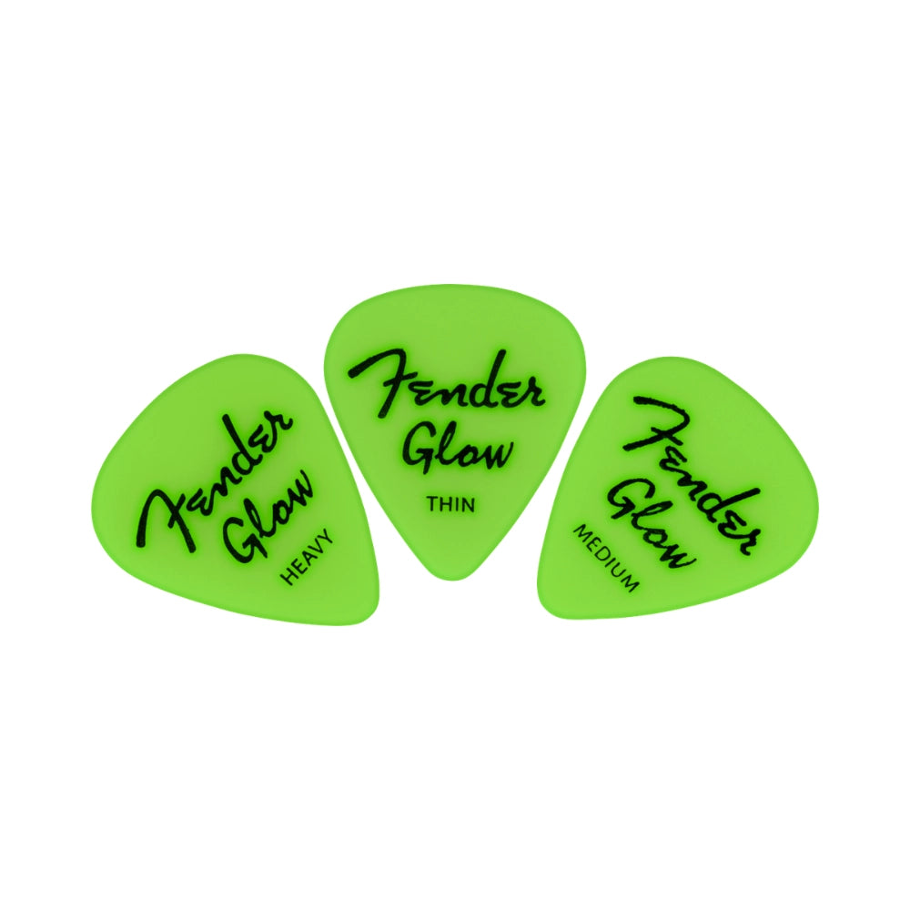 Fender 1980351020 Glow In The Dark 351 Picks, 12-Pack