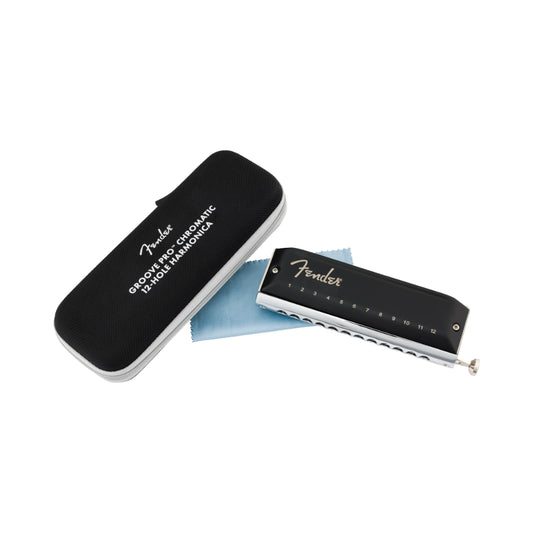 Fender 0990701101 Groove Pro™ Chromatic 12-Hole Harmonica, Key of C