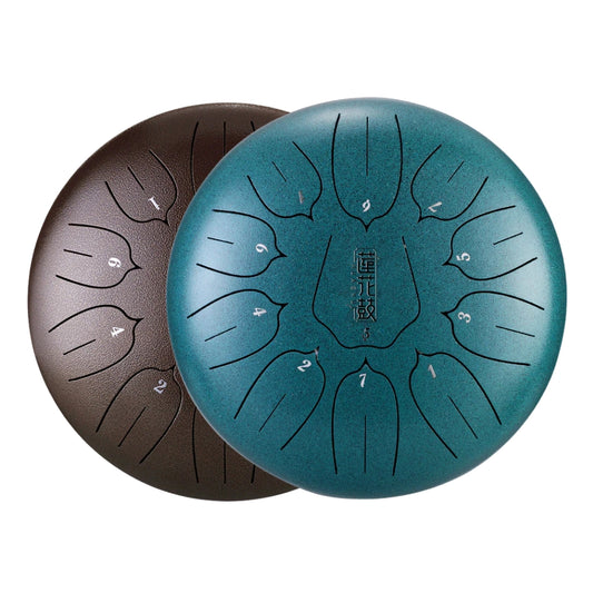 HUASHU Carbon Steel Tongue Drum 10 Inch 11 Notes D Major (2 Colors Available)