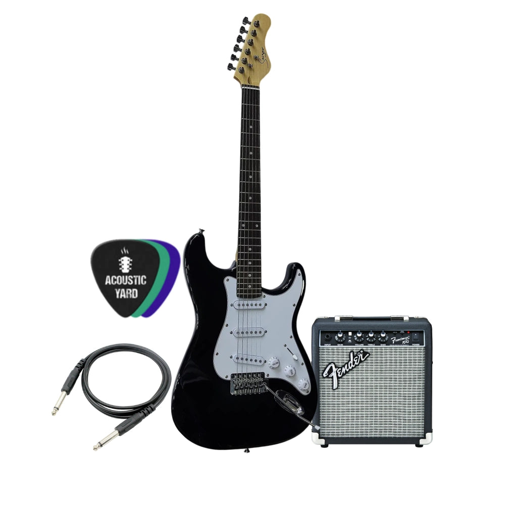 Smiger SSS & Fender Frontman 10G Electric Guitar Bundle