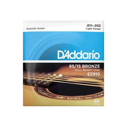 D'Addario 85/15 Bronze Light Gauge Acoustic Guitar Strings EZ910