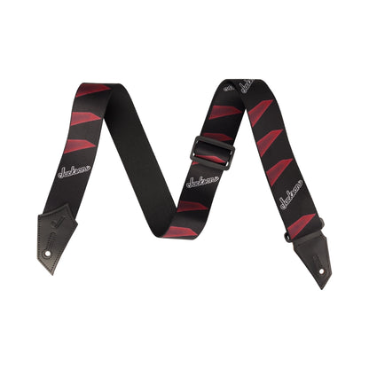 Jackson 2994323004 Strap with Headstock Pattern, Black/Red