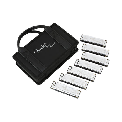 Fender 0990701049 Blues Deluxe Harmonicas - 7 Pack with Case