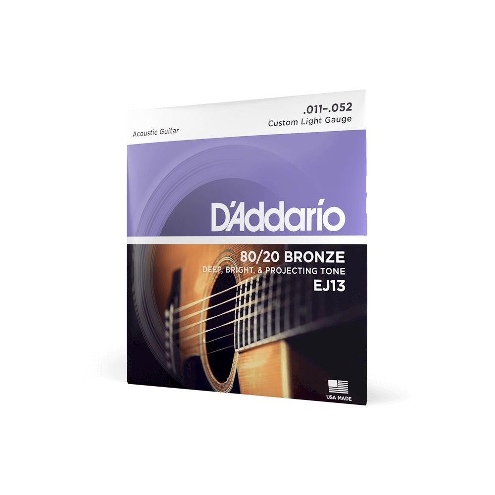 D'Addario 11-52 Custom Light Acoustic Guitar Strings EJ13