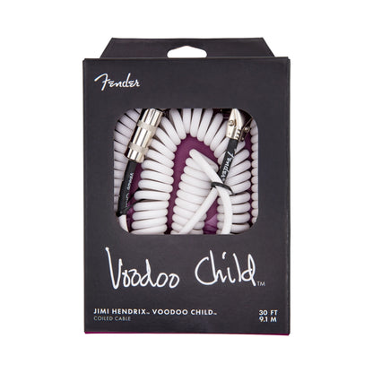 Fender 0990823002 Hendrix Voodoo Child Coil Instrument Cable, Straight/Angle, 30', White
