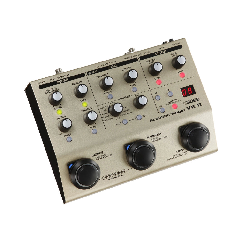 BOSS VE-8 Acoustic Singer Vocal Effects Processor