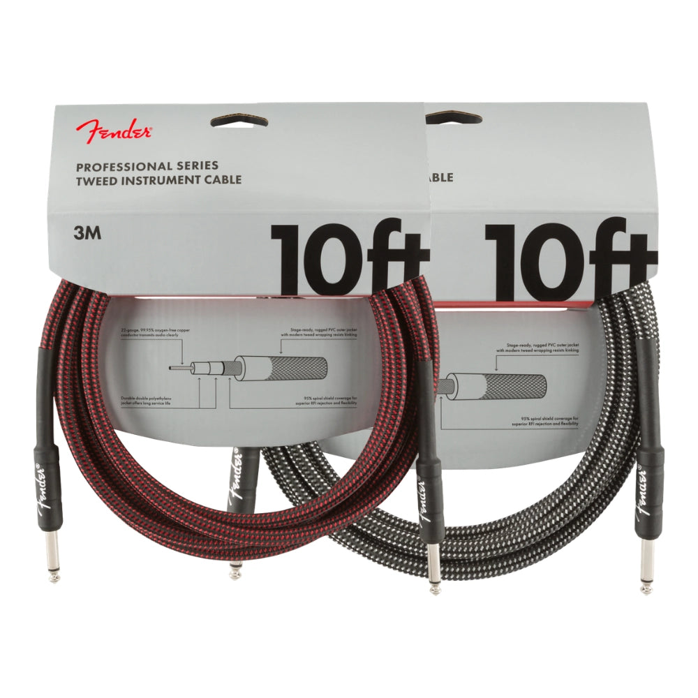 Fender Professional Series Tweed Instrument Cables (Multiple Colors Available)