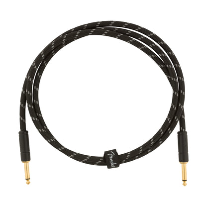 Fender 0990820093 Deluxe Series Instruments Cable, Straight/Straight, 5', Black Tweed