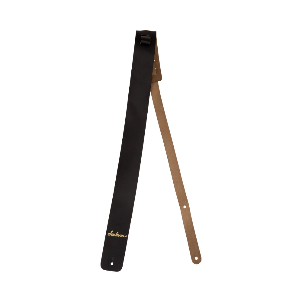 Jackson 2990663006 Leather Guitar Strap, Black