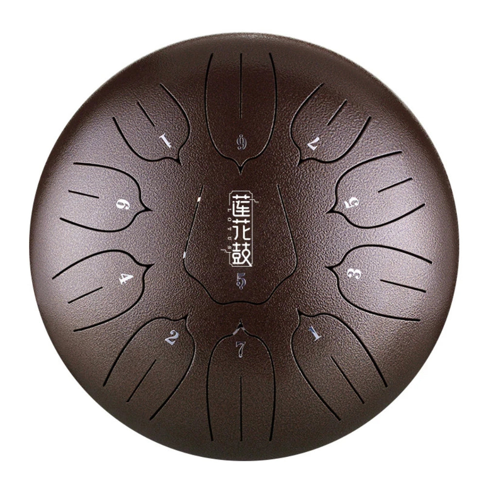 HUASHU THS11-10 Carbon Steel Tongue Drum 10 Inch 11 Notes D Major (2 Colors Available)
