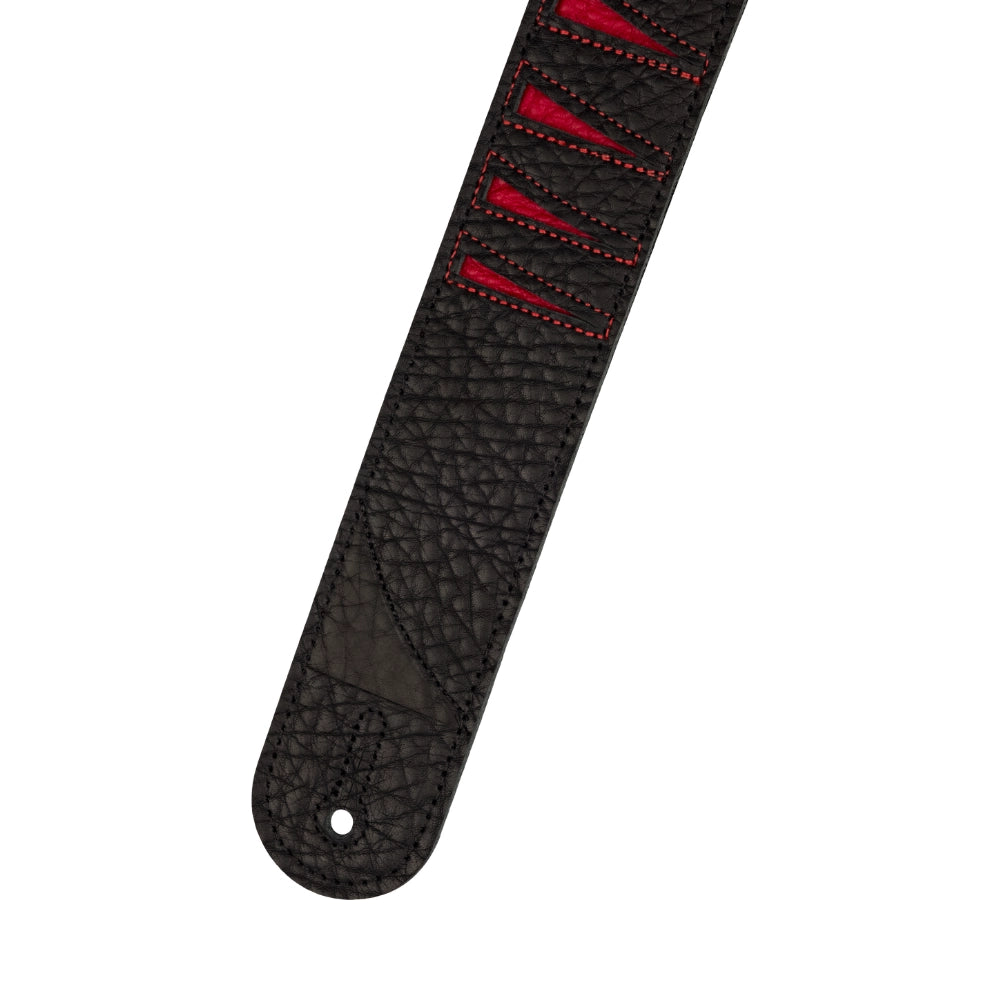 Jackson 2995378002 Shark Fin Leather Strap, Black and Red, 2"