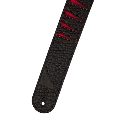 Jackson 2995378002 Shark Fin Leather Strap, Black and Red, 2"