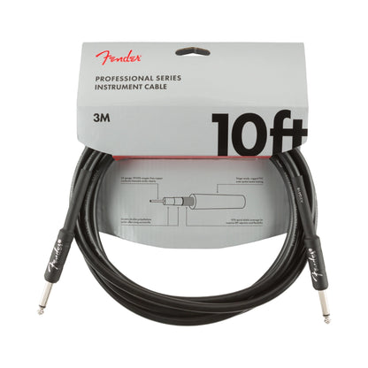 Fender 0990820024 Professional Series Instrument Cable, Straight/Straight, 10', Black