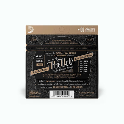 D'Addario Light Tension Nylon Classical Guitar Strings EJ43